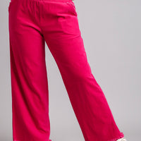 Fuchsia Wide Leg Pants