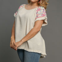 Boho Embroidered Top