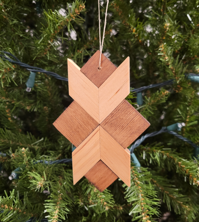 Wood Diamond Ornament