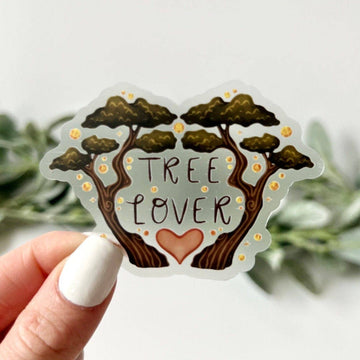 "Tree lover" clear sticker