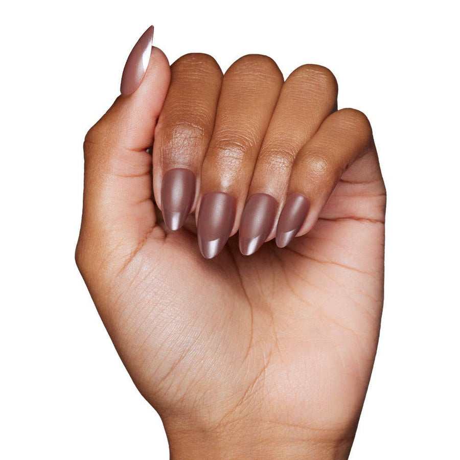 Terra Press-On Nails | Dark Brown Short Almond Nails