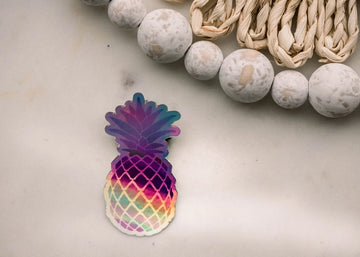 Pineapple Rainbow Holographic Vinyl Sticker