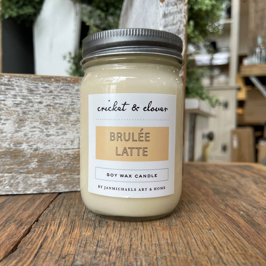 Brulee Latte Soy Mason Jar Candle