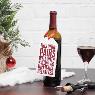 Wine Pairs Bottle Tag