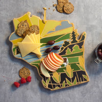 Wisconsin Cutting Board with Artwork