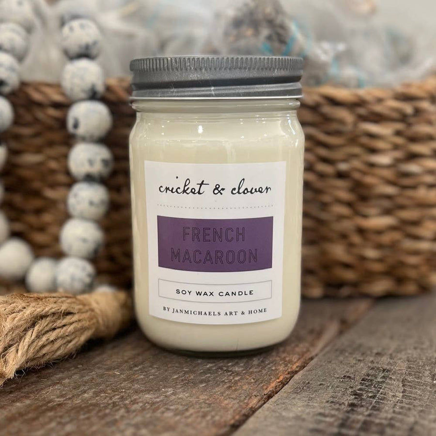 French Macaroon Soy Mason Jar Candle