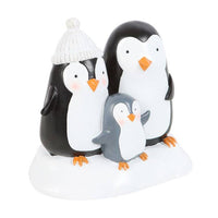 Winter Penguin Family Figurine