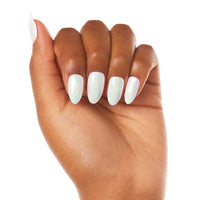 Moonlight Press-On Nails|Pearlescent White| Short Almond