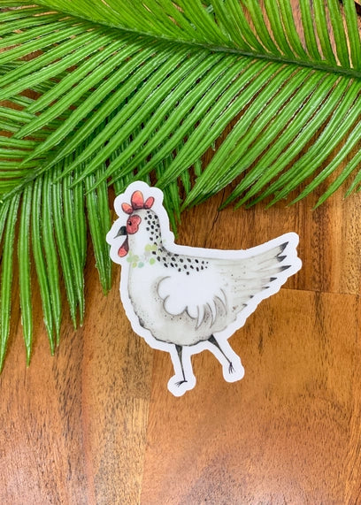 Chicken Clear Vinyl Sticker