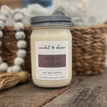 Berries & Cream Soy Mason Jar Candle