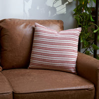 Red Ticking Stripe Pillow