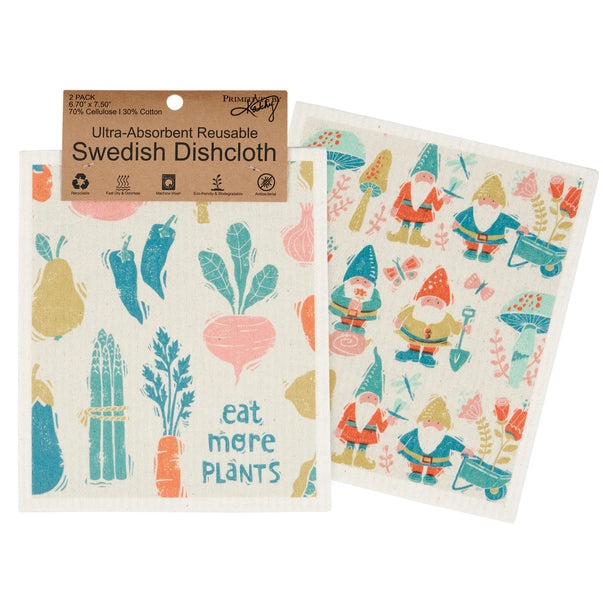 Eat More Plants Swedish Dishcloth Set