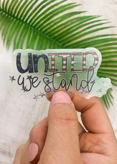 United We Stand American Clear Vinyl Sticker