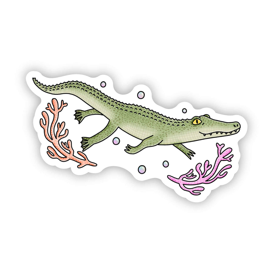 Swimming Alligator Sticker