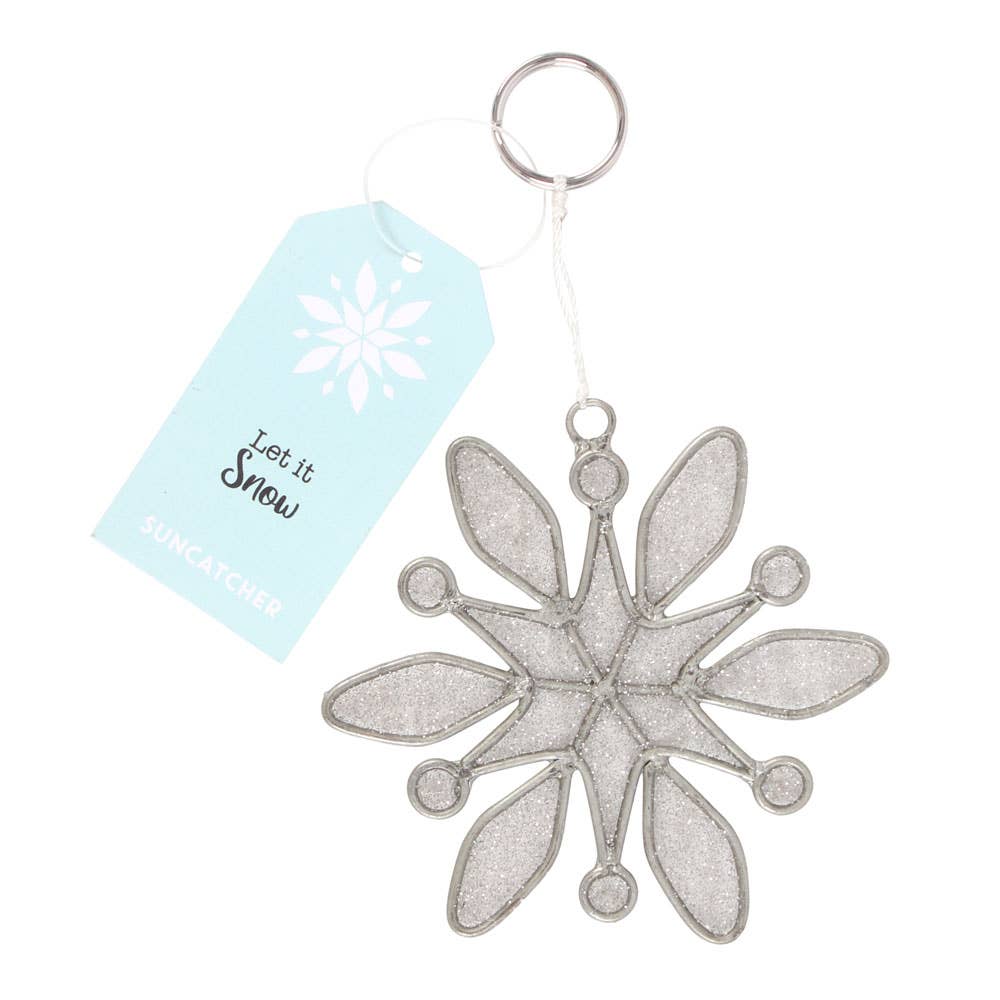 Let It Snow Winter Snowflake Suncatcher