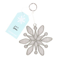 Let It Snow Winter Snowflake Suncatcher