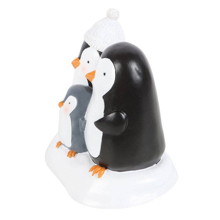 Winter Penguin Family Figurine