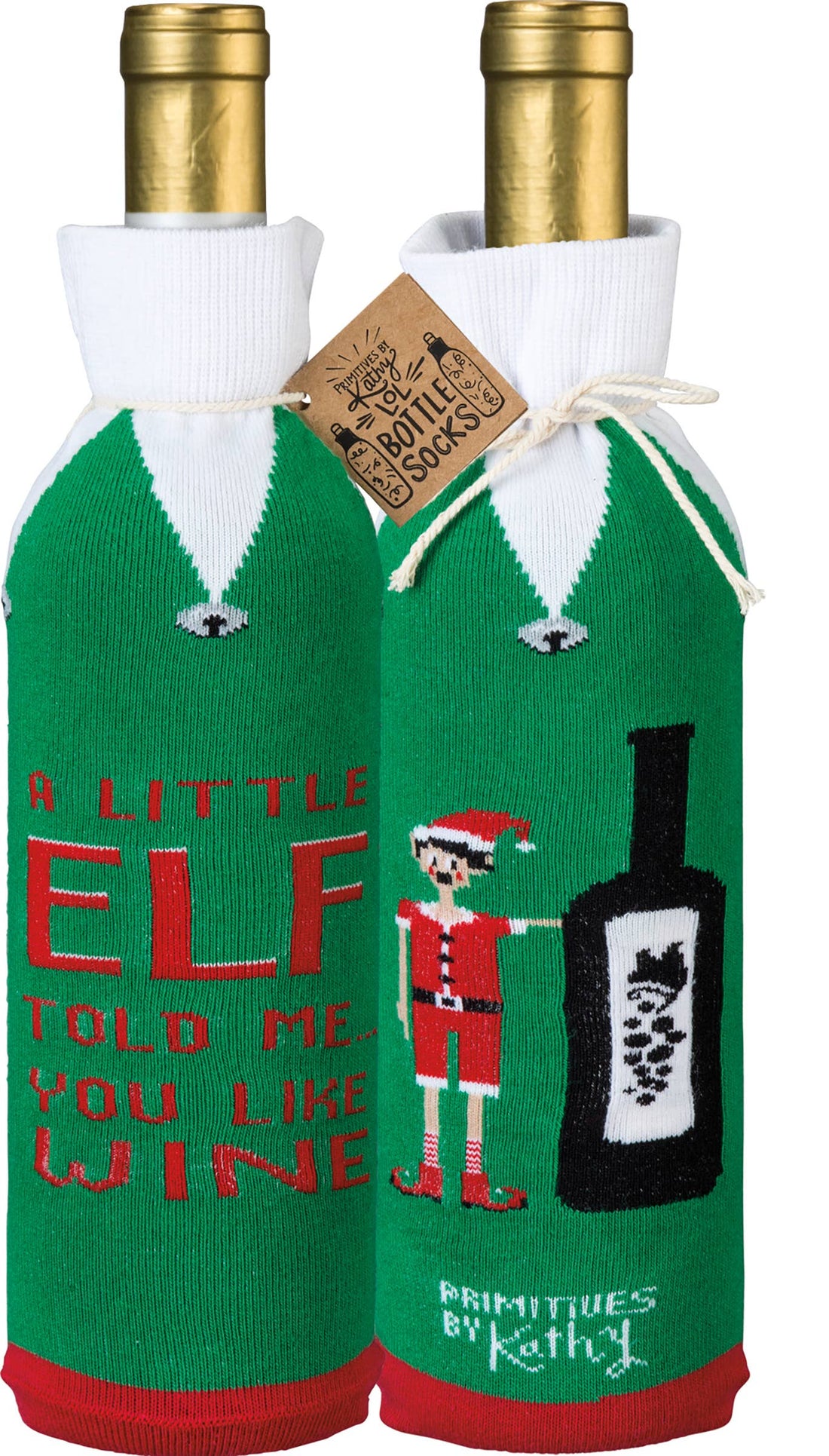 A Little Elf Told Me You Like Wine Bottle Sock Cover