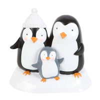 Winter Penguin Family Figurine