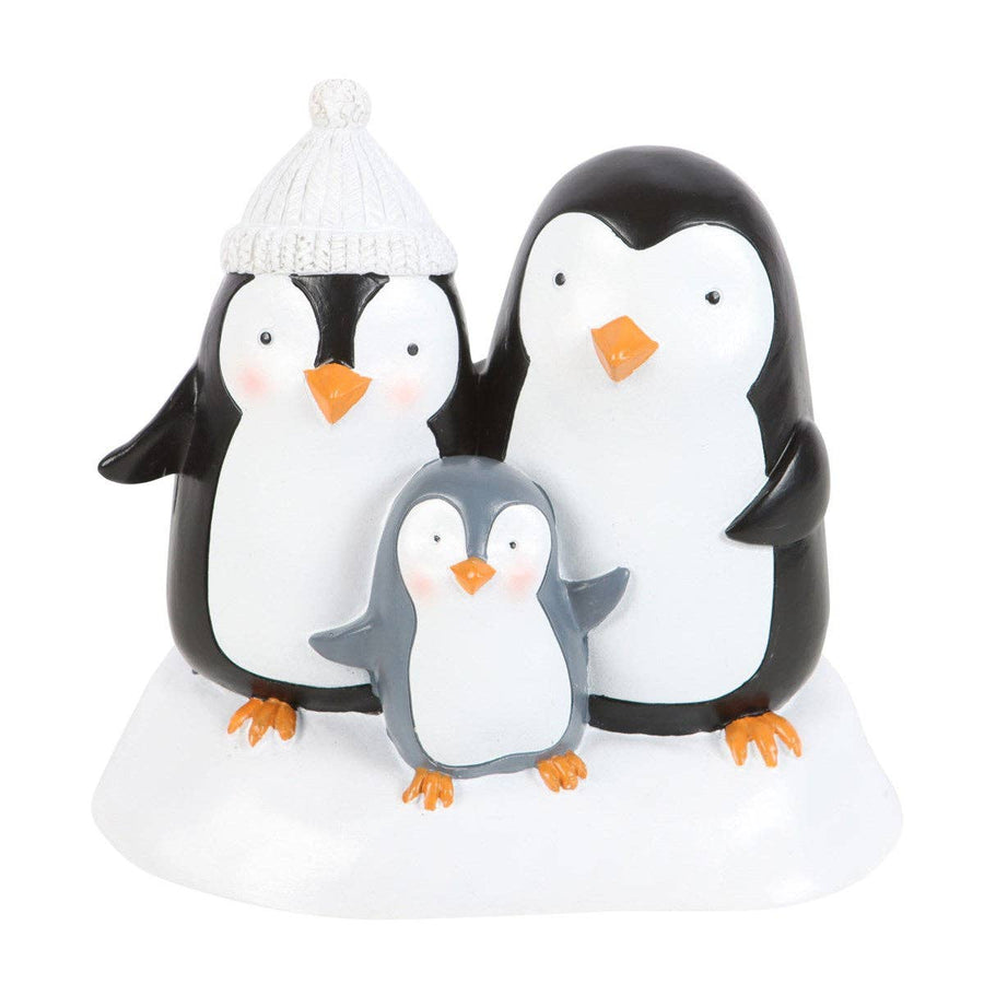 Winter Penguin Family Figurine