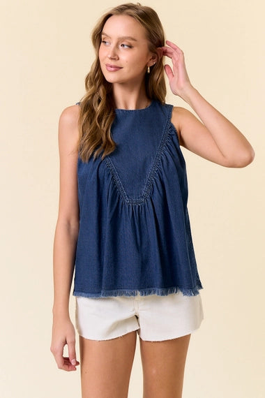 Denim Sleeveless Top