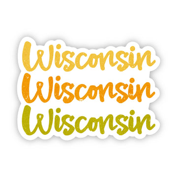 Wisconsin Text Sticker