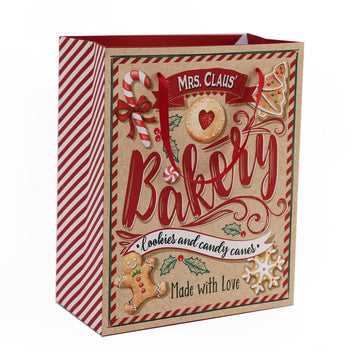 Medium Gingerbread Bakery Christmas Gift Bag