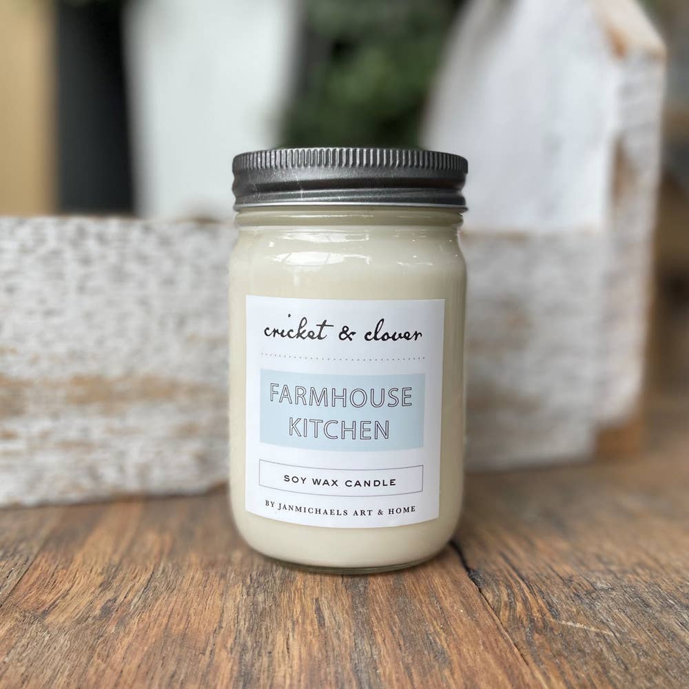 Farmhouse Kitchen Soy Mason Jar Candle