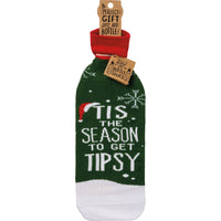 Tis The Season To Get Tipsy Bottle Sock Cover