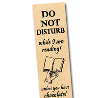 Do Not Disturb Wooden Bookmark