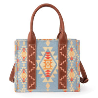 Wrangler Southwestern Small Canvas Crossbody Tote Bag