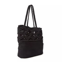 Macramé Tote Bag - Black