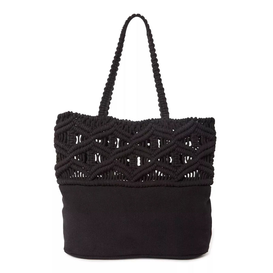 Macramé Tote Bag - Black