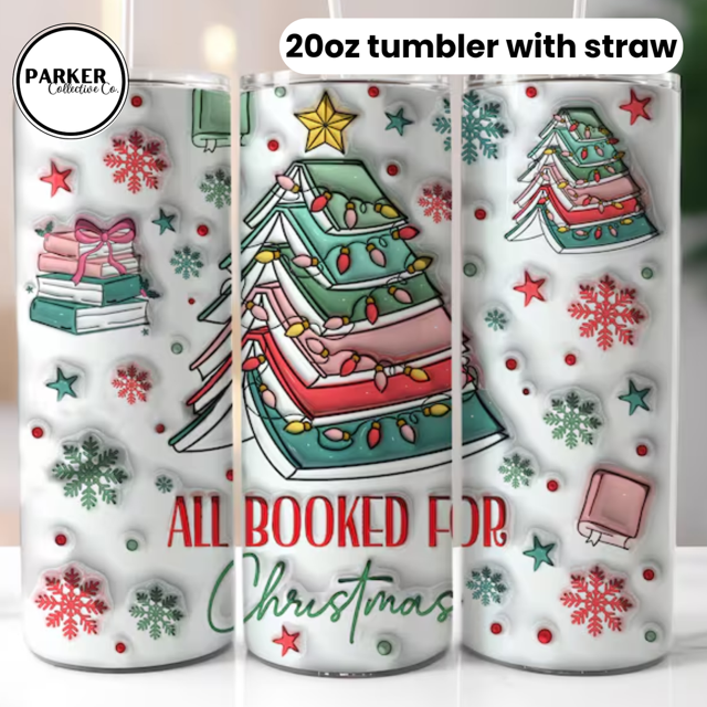 All Booked For Christmas Tumbler