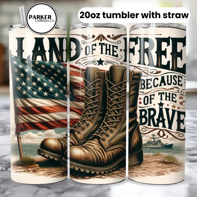 Land Of The Free Tumbler