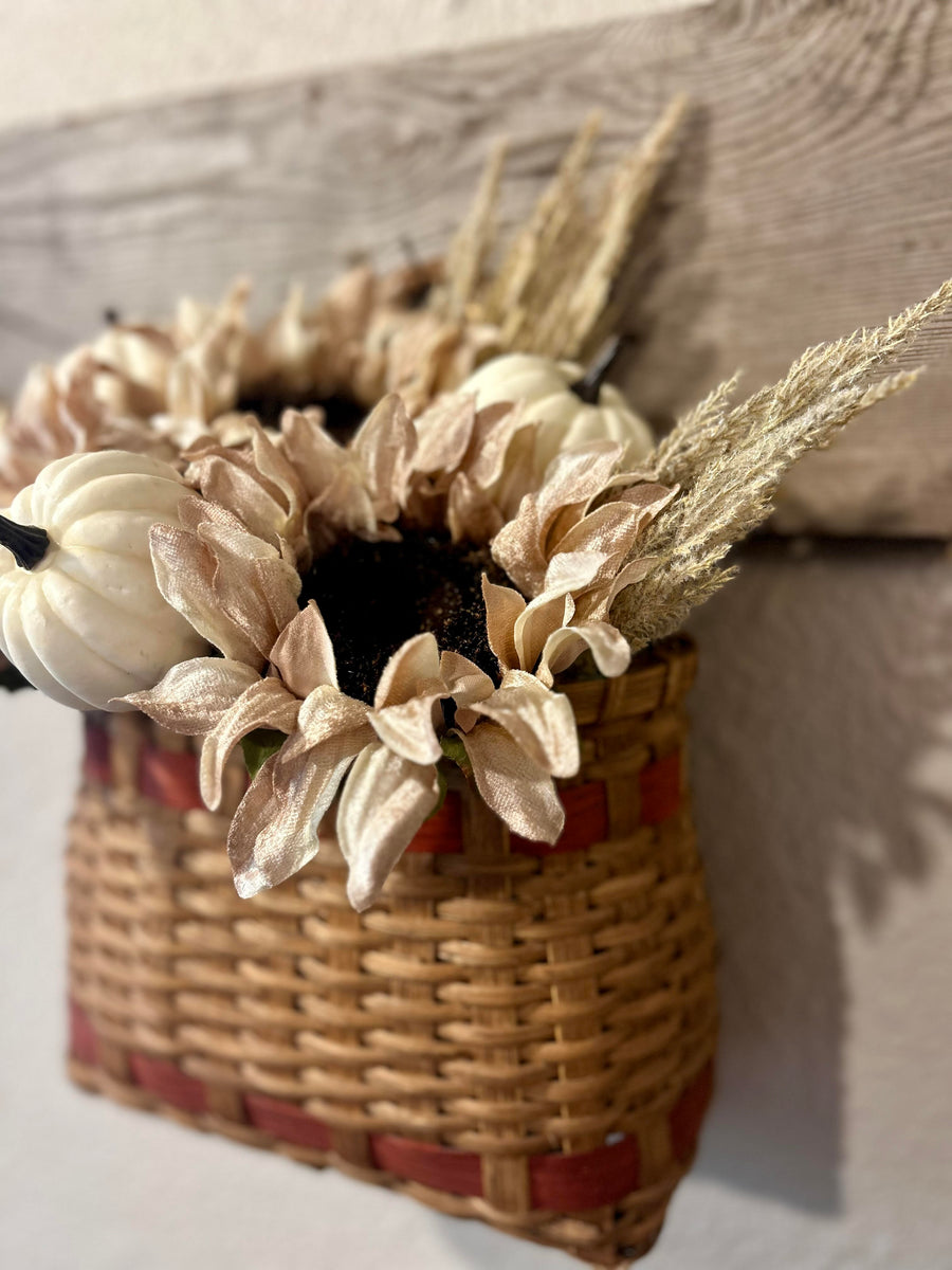 Sunflower + Pumpkins + Grass Basket