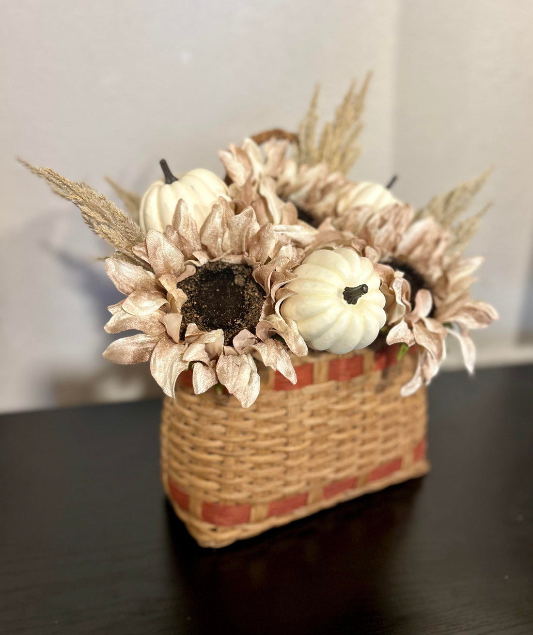 Sunflower + Pumpkins + Grass Basket