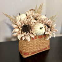 Sunflower + Pumpkins + Grass Basket