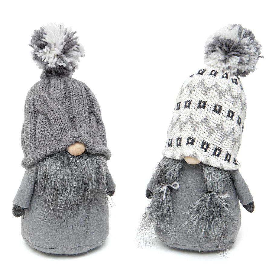 Gray/Cream Gnome with Pom Pom 9"