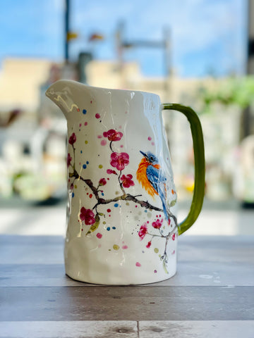 Bird & Cherry Blossom Pitcher