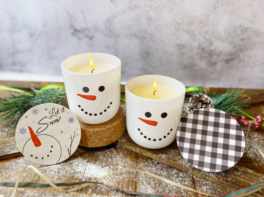 Snowman Candle